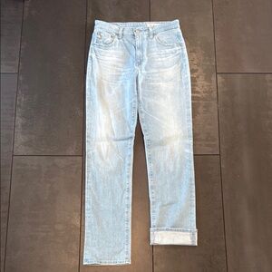 Ag Adriano Goldschmied Blue Straight Leg Jeans